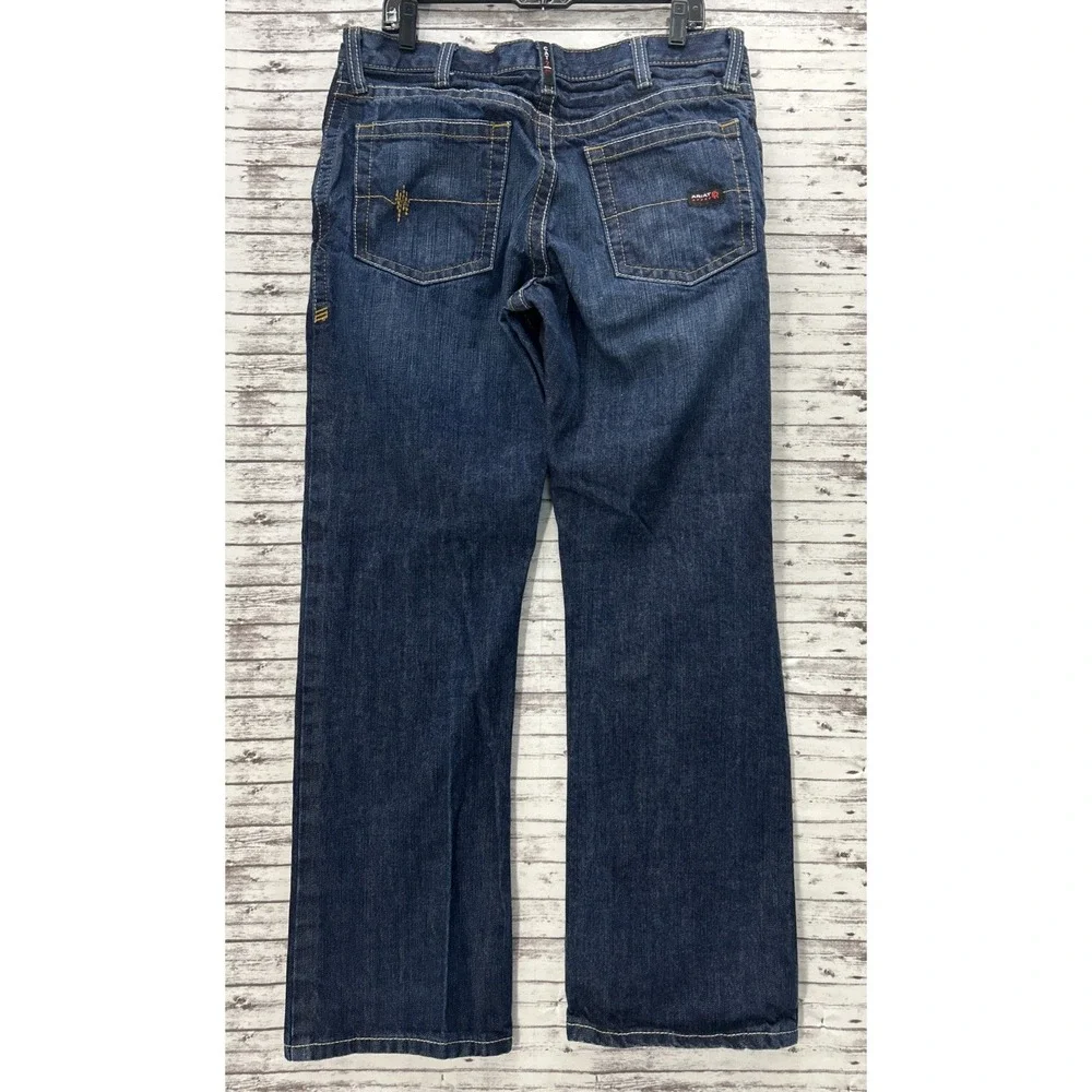 Ariat FR M4 Relaxed Boot Jeans Men's 34x32 Blue Flame Resistant CAT 2 Denim